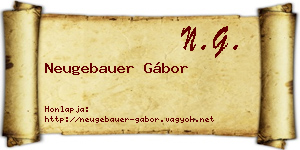 Neugebauer Gábor névjegykártya